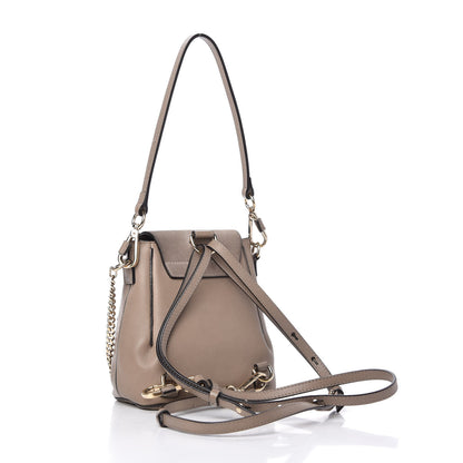 Chloe Suede Calfskin Mini Faye Backpack Motty Grey 3 of 10
