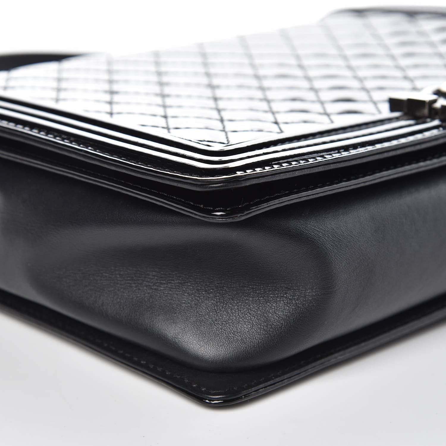 Chanel Patent Quilted Large Boy Flap Black 9 of 14