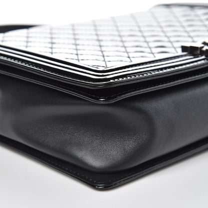 Chanel Patent Quilted Large Boy Flap Black 9 of 14