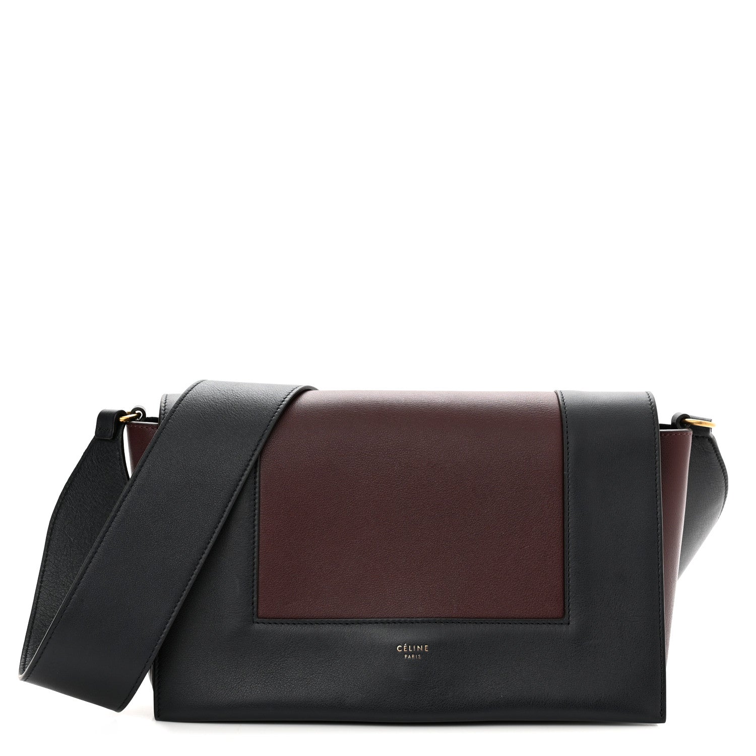 Celine Shiny Smooth Calfskin Medium Frame Shoulder Bag Steel Blue Plum 1 of 9