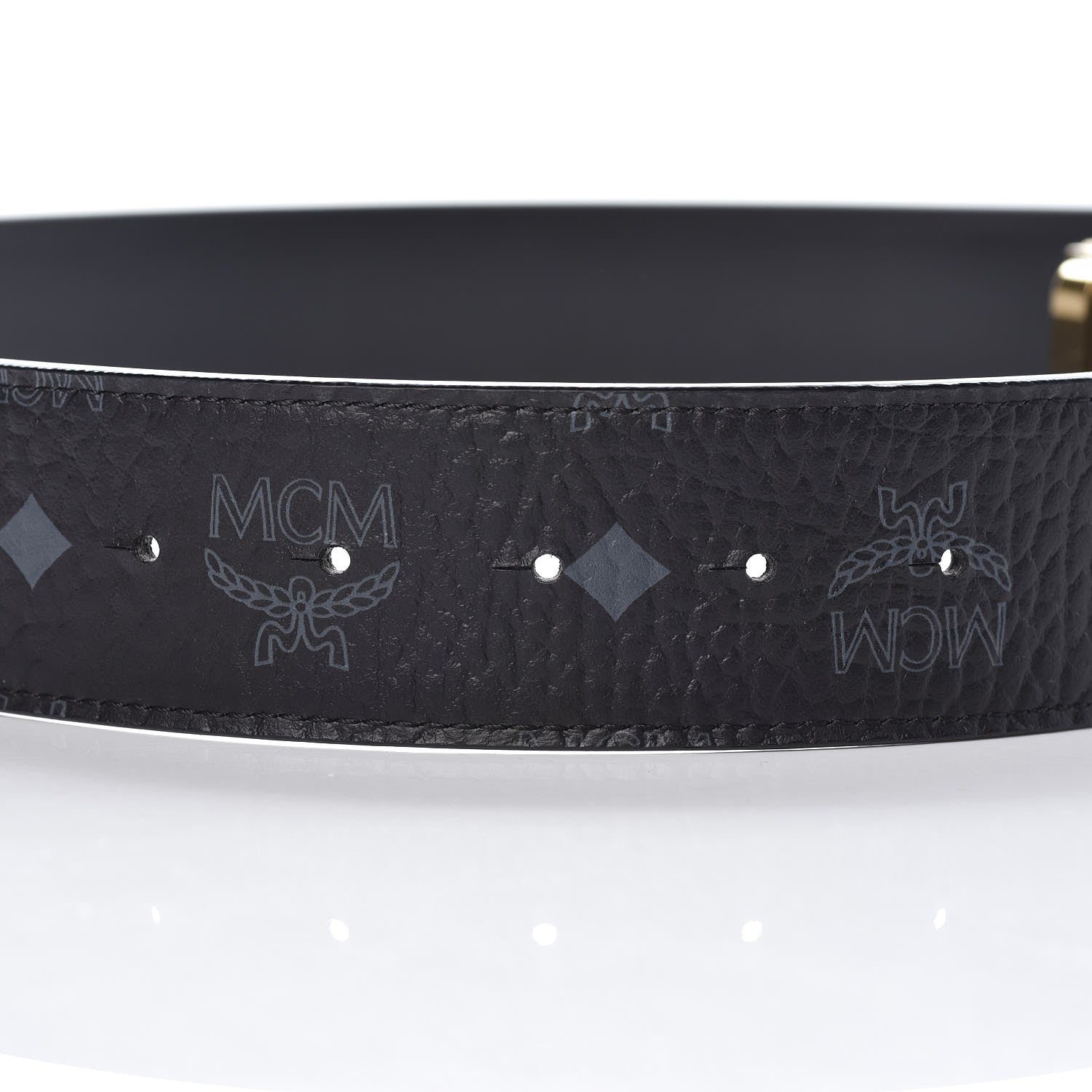 MCM Saffiano Visetos Reversible Belt Black 8 of 8