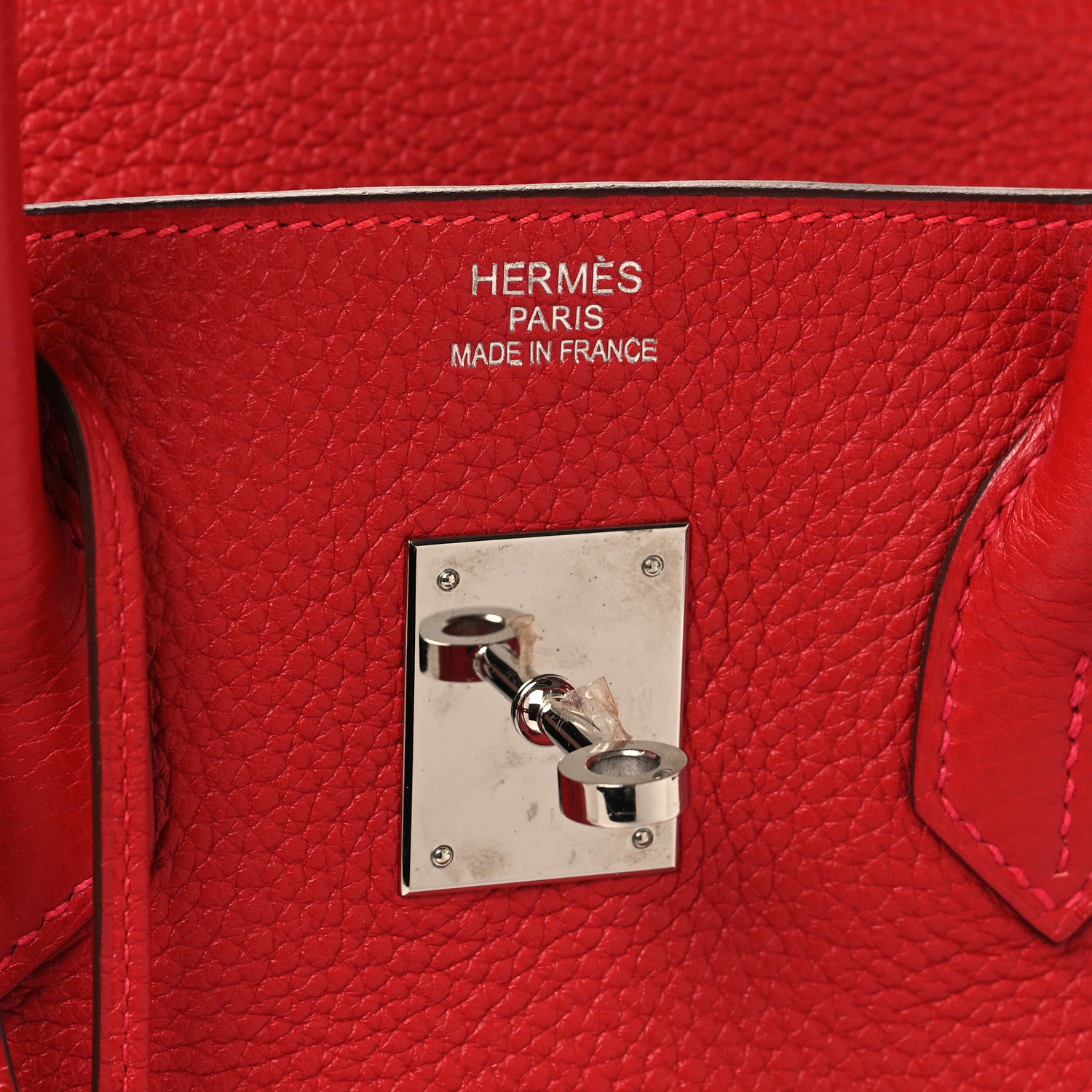 Hermes Taurillon Clemence Birkin 35 Rouge Casaque 6 of 17