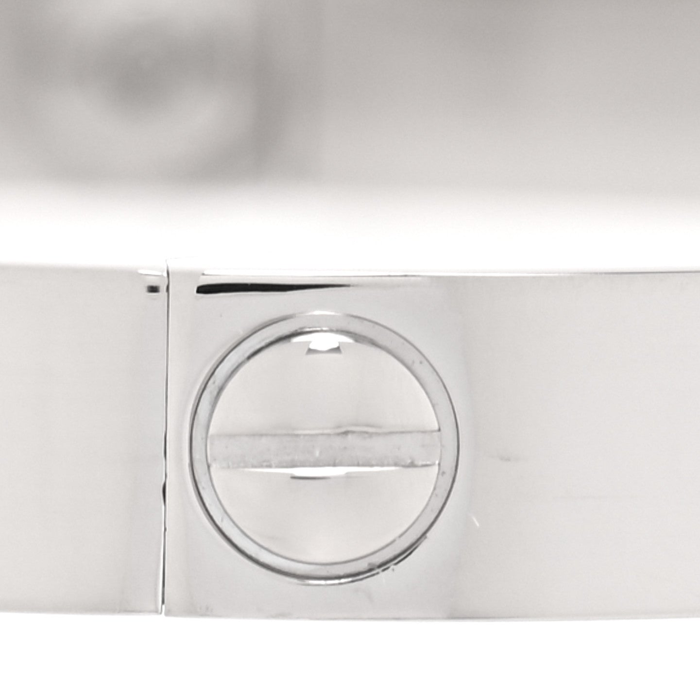 Cartier 18K White Gold LOVE Bracelet 18 5 of 8