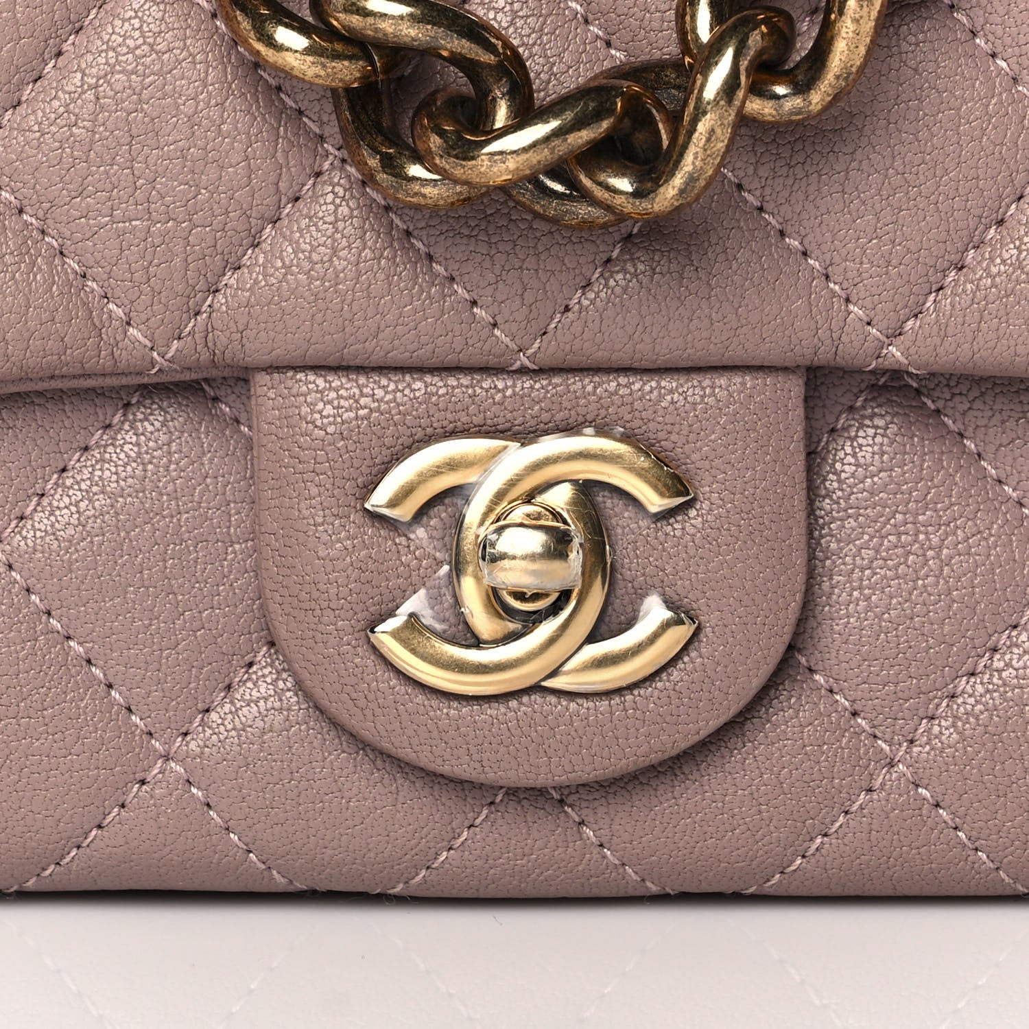 Chanel Shiny Sheepskin Quilted Mini Trapezio Flap Pink 8 of 13
