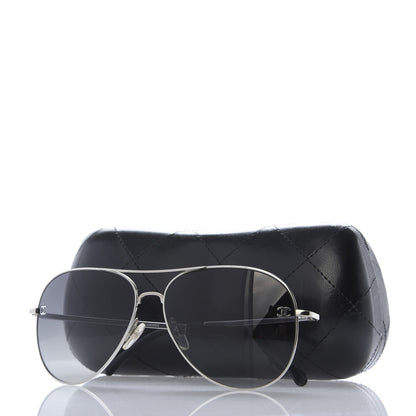Chanel Aviator CC Sunglasses 4189-T-Q Black 8 of 8