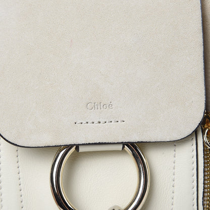 Chloe Suede Calfskin Mini Faye Backpack Off White 8 of 13