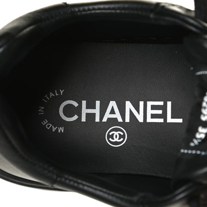 Chanel Calfskin Womens Logo Sneakers 35.5 Black 9 of 11