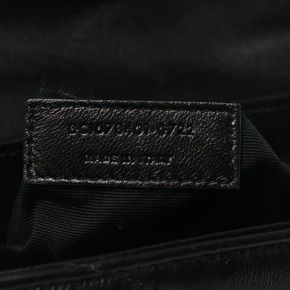 Saint Laurent Calfskin Y Quilted Monogram Monochrome Toy Loulou Crossbody Bag Black 14 of 28