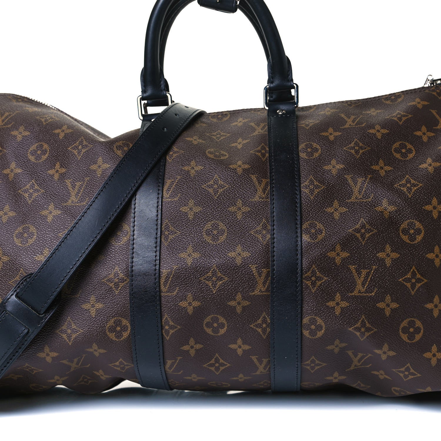 Louis Vuitton Monogram Macassar Keepall Bandouliere 45 8 of 17