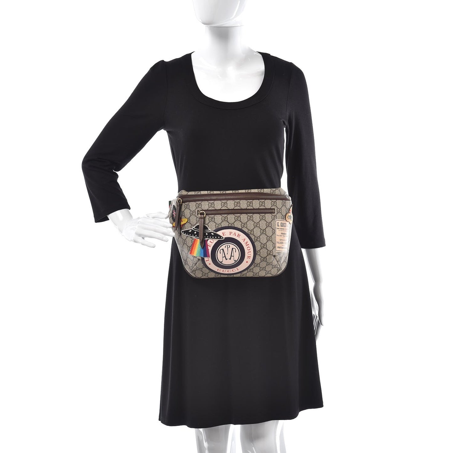 GG Supreme Monogram Courrier Belt Bag Beige New Acero