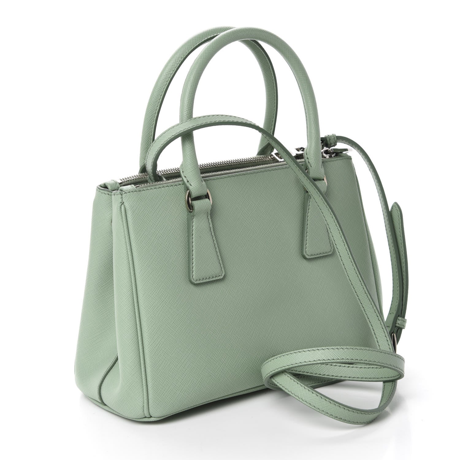 Prada Saffiano Lux Small Galleria Double Zip Tote Acquamarina 3 of 10