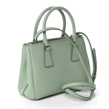 Prada Saffiano Lux Small Galleria Double Zip Tote Acquamarina 3 of 10