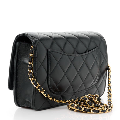 Chanel Lambskin Quilted Wallet On Chain WOC Black 4 of 13