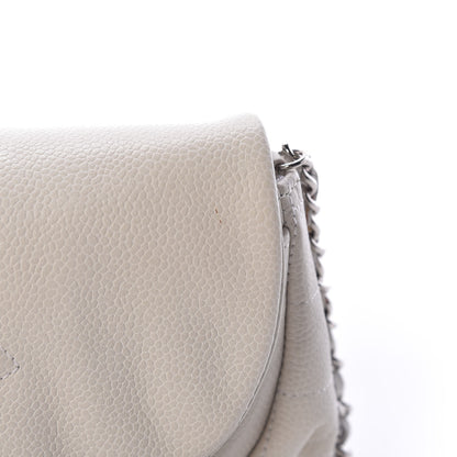 Chanel Caviar Half Moon Wallet On Chain WOC White 12 of 13