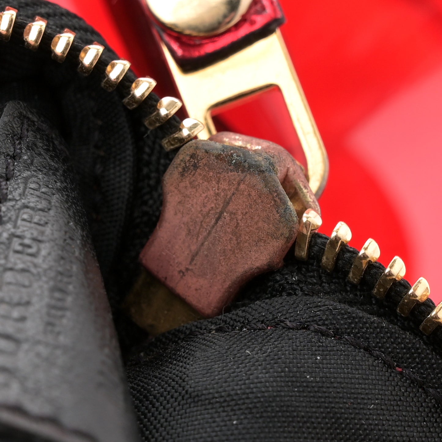 Vinyl Metallic Watersnake Blaze Satchel Red