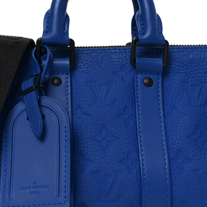 Louis Vuitton Monogram Taurillon Keepall Bandouliere 25 Racing Blue 7 of 9