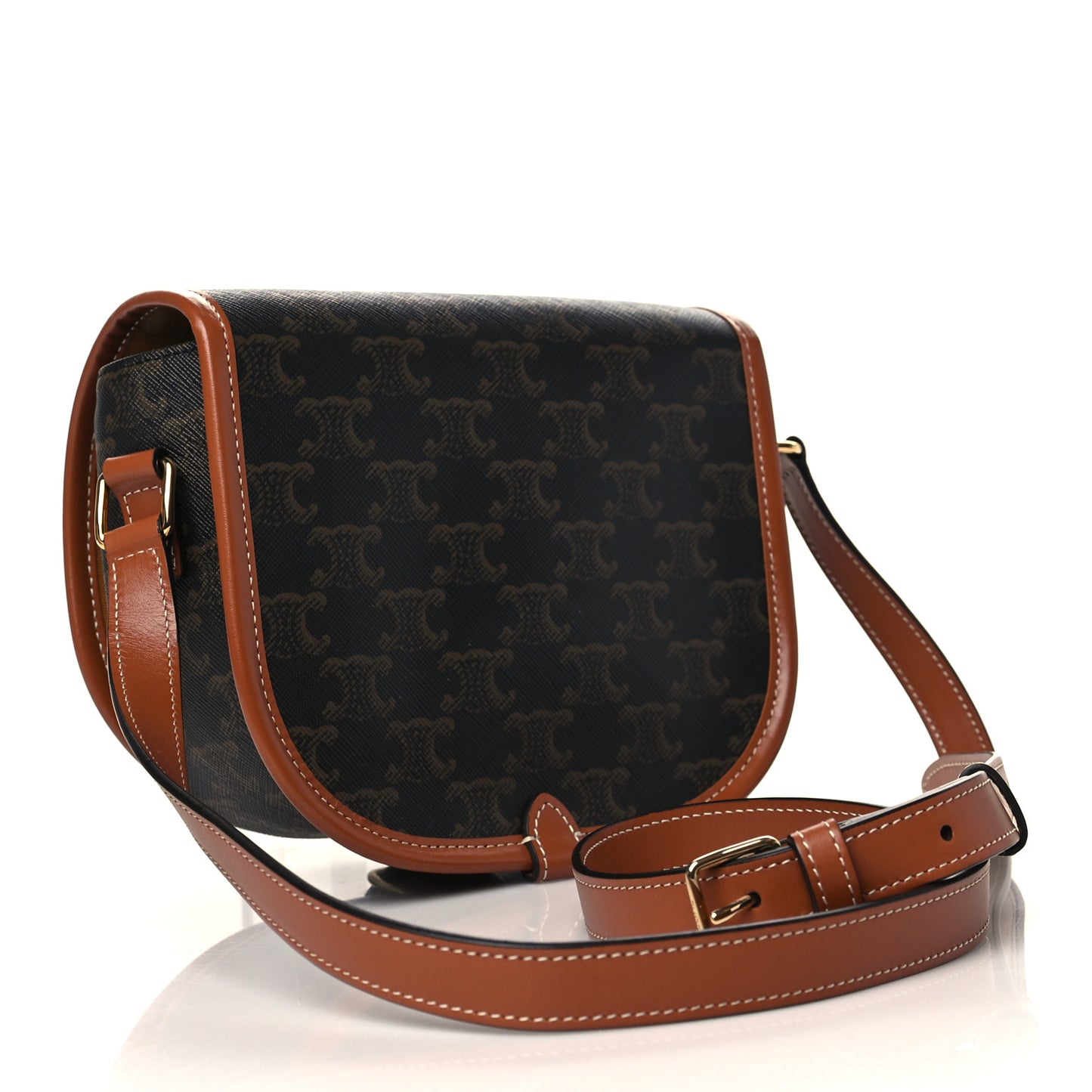 Triomphe Canvas Medium Folco Bag Tan