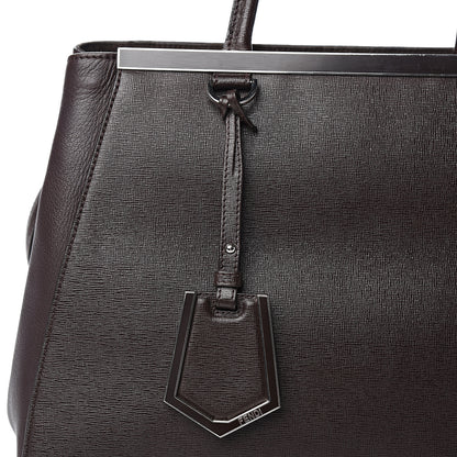 Fendi Vitello Elite Regular 2Jours Tote Caffe Noir 13 of 14