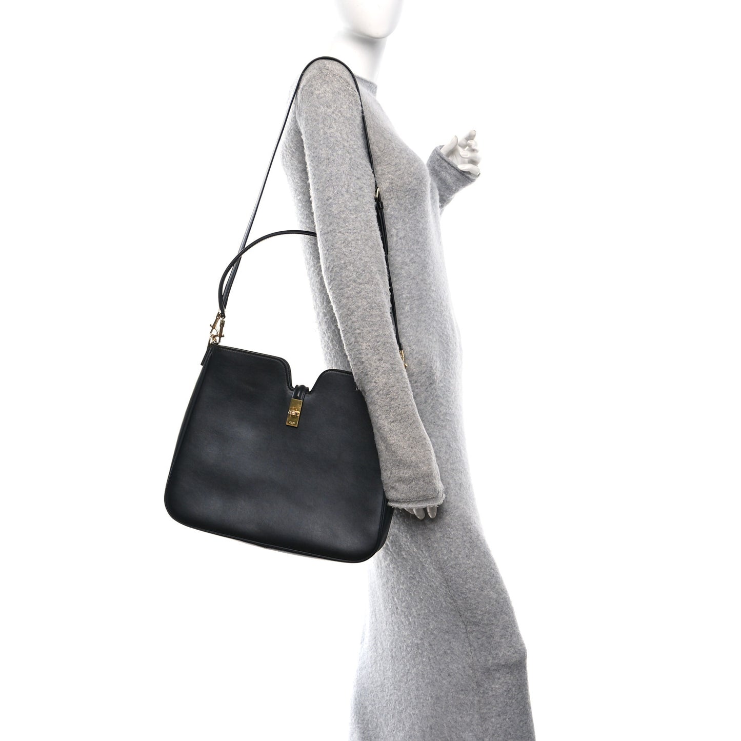 Smooth Calfskin Medium Camille 16 Soft Bag Black