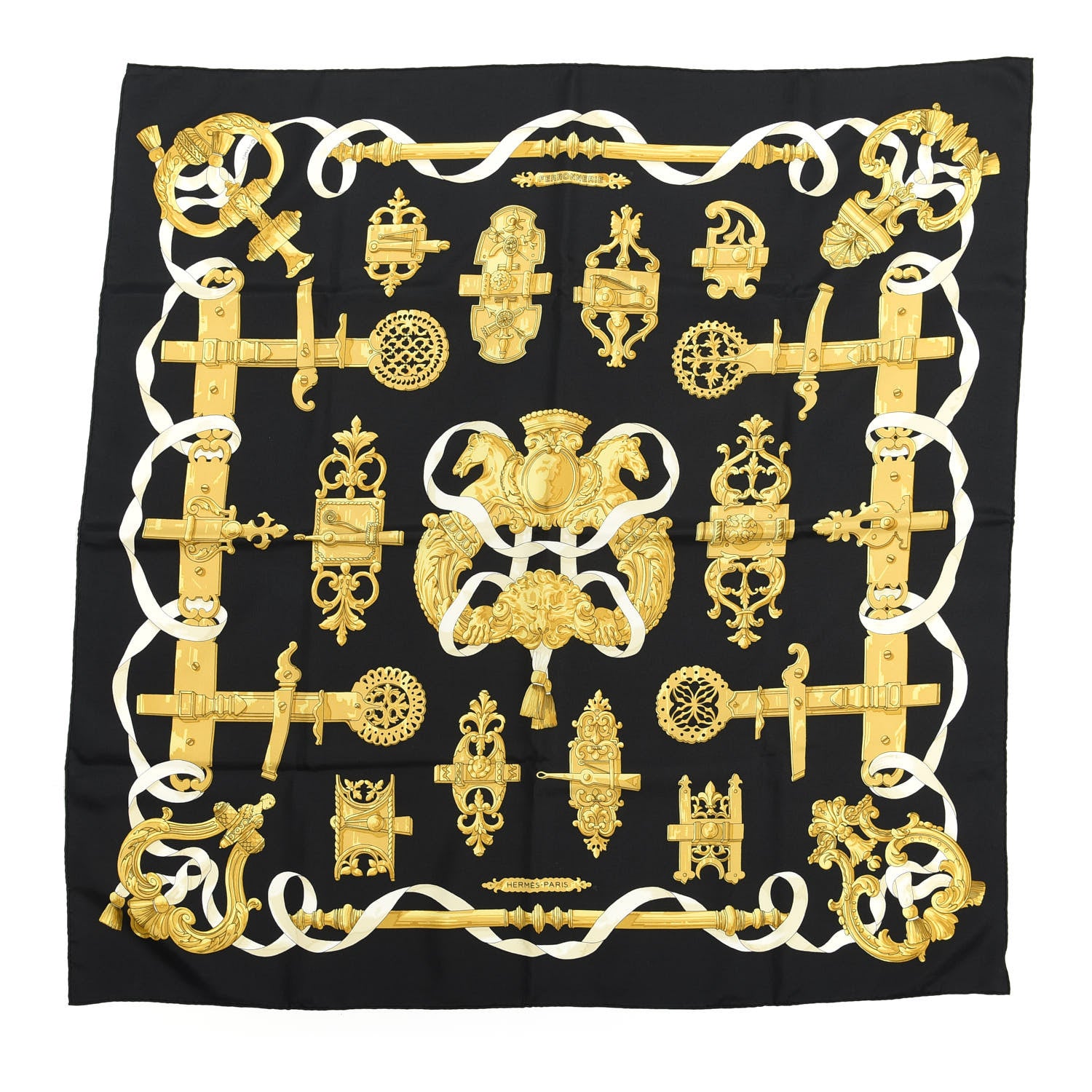 Hermes Silk Ferronnerie Scarf 90 1 of 5