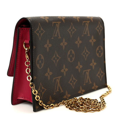 Louis Vuitton Monogram Flore Chain Wallet Fuchsia 2 of 8