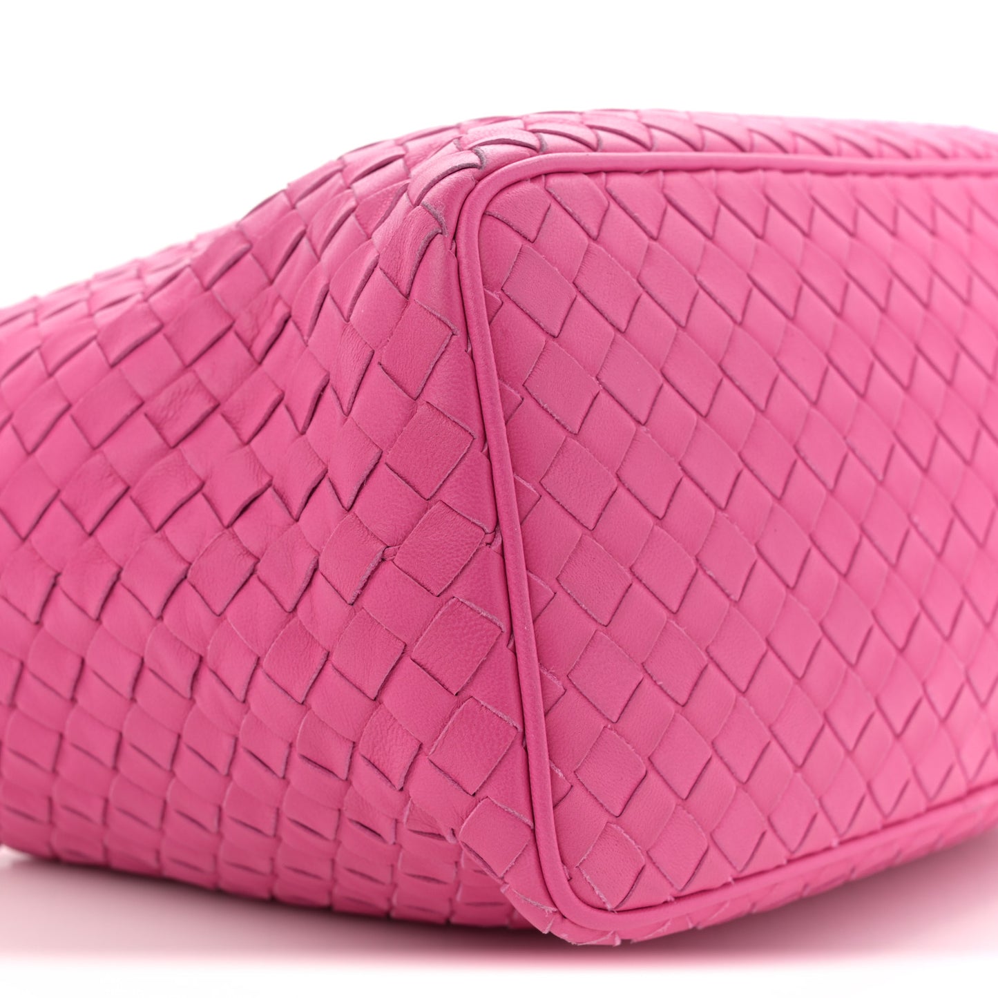 Nappa Intrecciato Small Shoulder Bag Rosa Shock