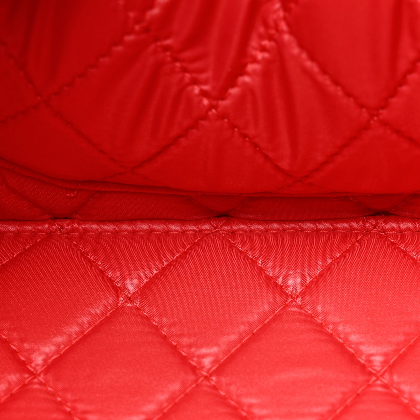 Caviar Quilted Large Vanity Pouch Red