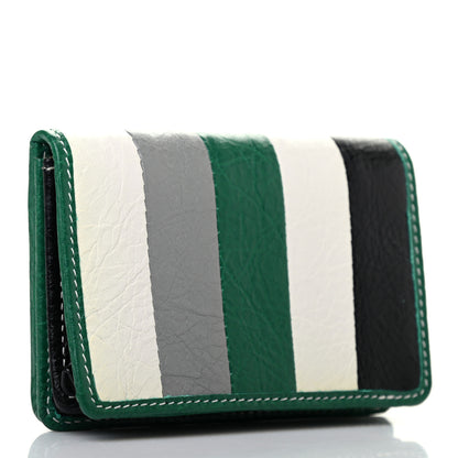 Balenciaga Agneau Arena Multicolore Bazar Bi-Fold Card Case Green Grey Black 2 of 5