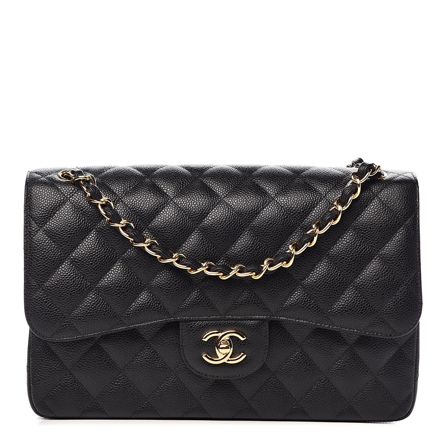 Chanel Caviar Quilted Jumbo Double Flap Black 1 of 11