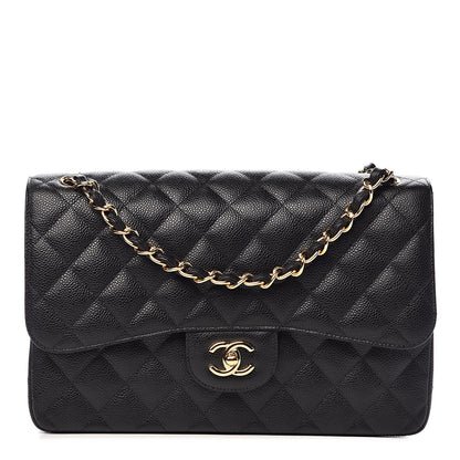 Chanel Caviar Quilted Jumbo Double Flap Black 1 of 11