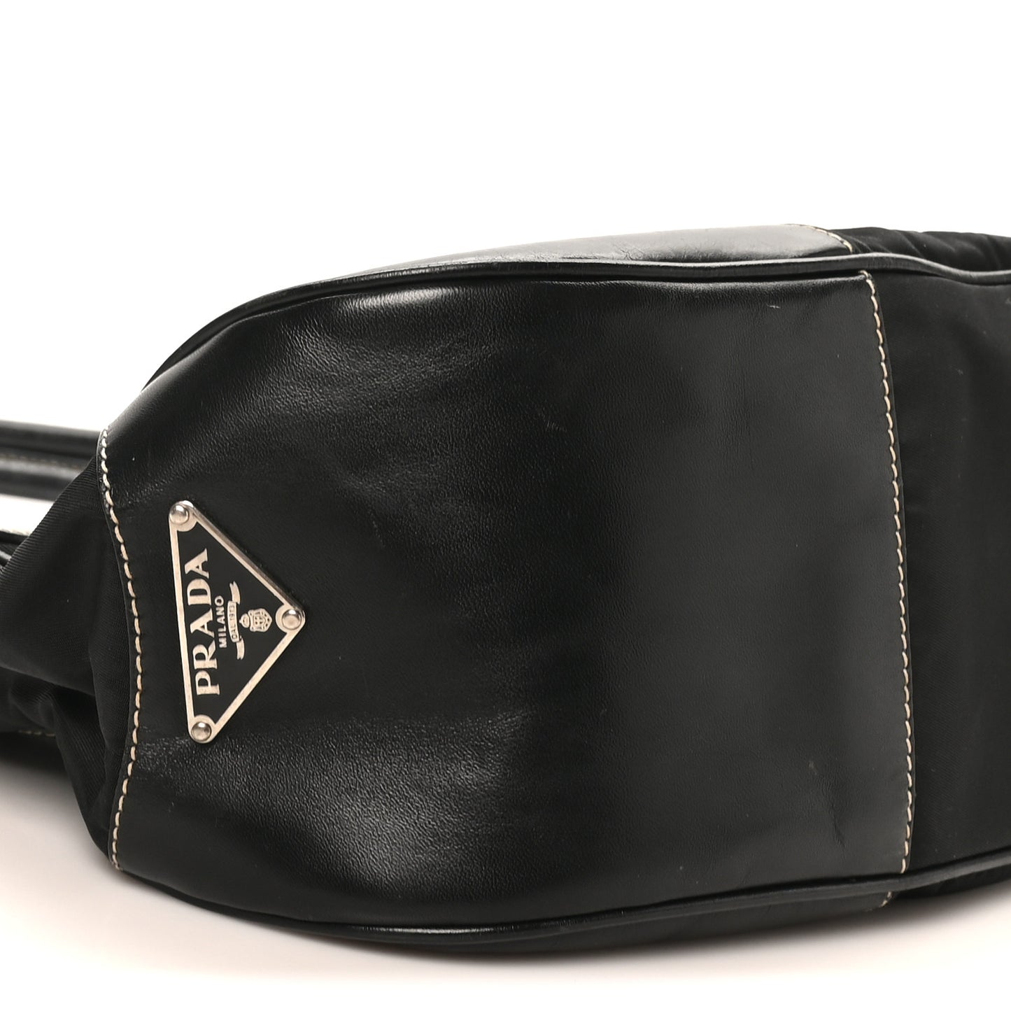 Tessuto Nylon Moon Shoulder Bag Black