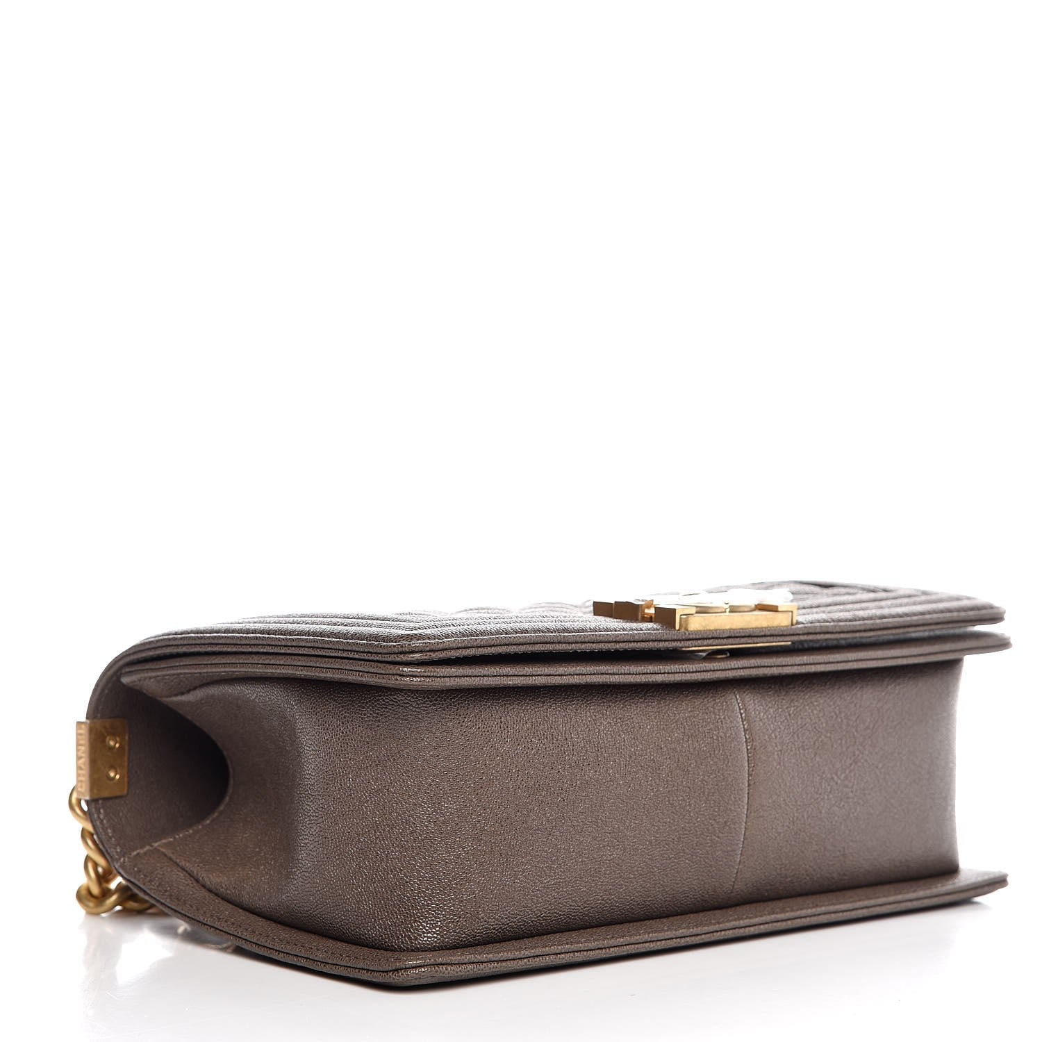 Chanel Caviar Quilted Medium Boy Flap Khaki 4 of 8
