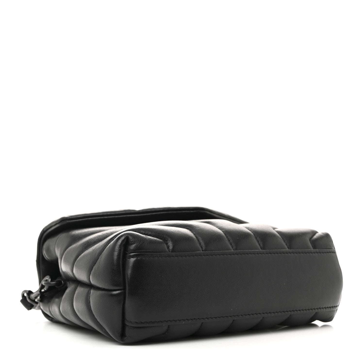 Saint Laurent Calfskin Y Quilted Monogram Monochrome Toy Loulou Crossbody Bag Black 4 of 16