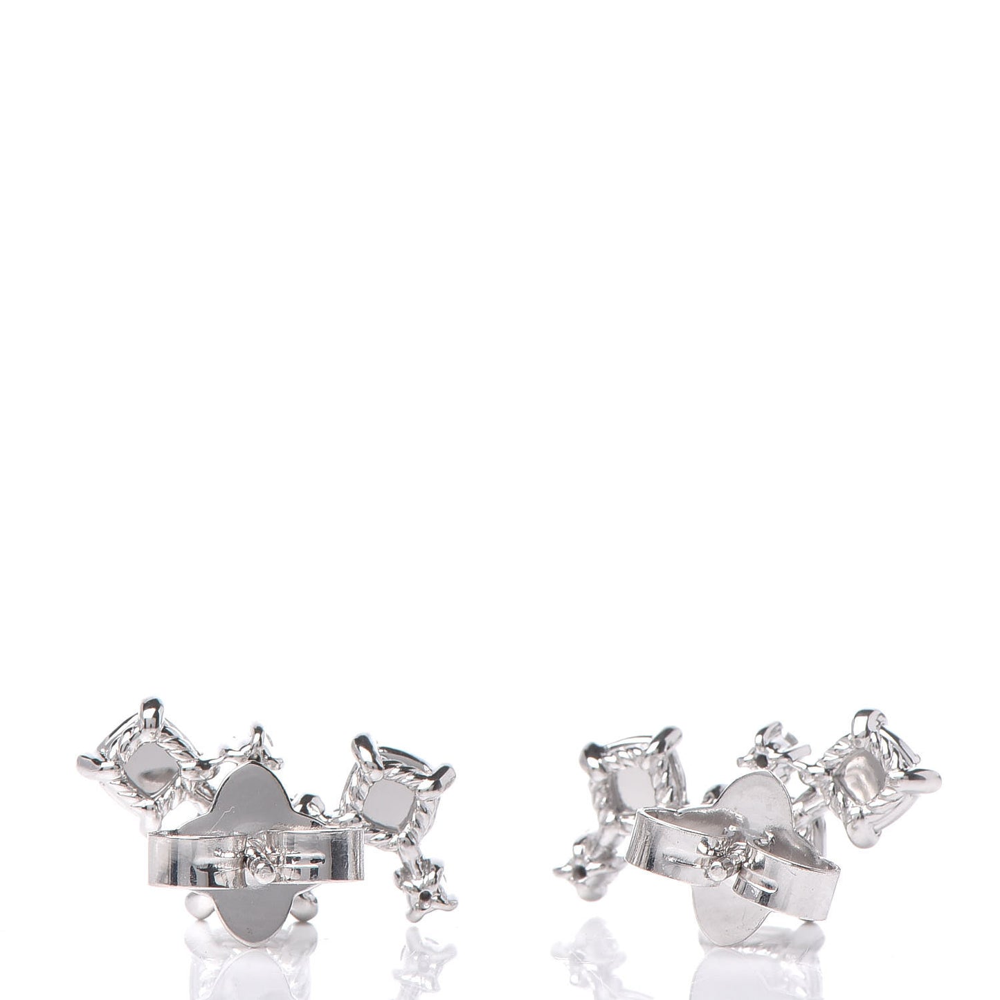 18K White Gold Diamond Precious Chatelaine Climber Earrings