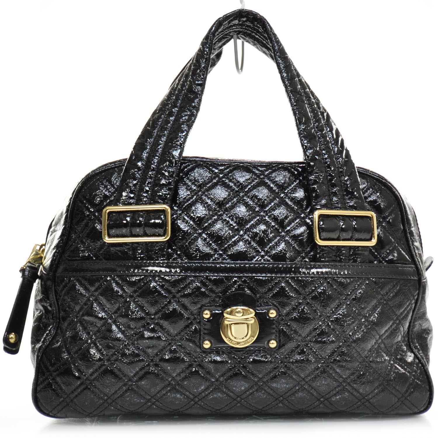 Marc Jacobs Patent Quilted Ursula Bowler Black 1 of 9
