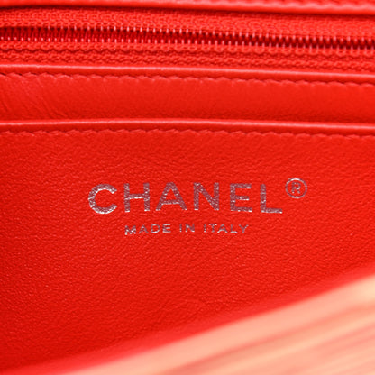 Chanel Patent Calfskin Striped Mini Rectangular Flap Red 6 of 10