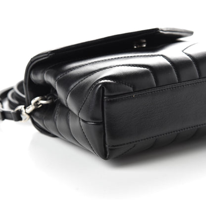 Saint Laurent Calfskin Y Quilted Monogram Toy Loulou Crossbody Bag Black 6 of 9