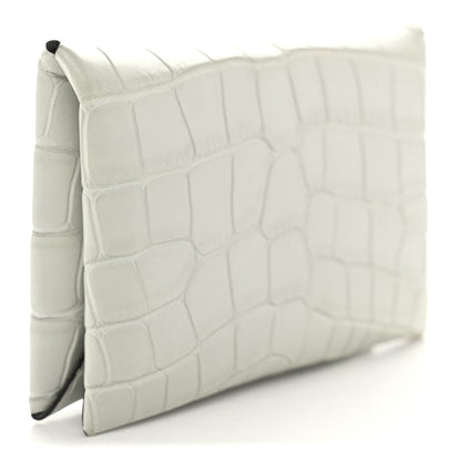 Hermes Matte Alligator Calvi Card Case Vert Peppermint 3 of 7