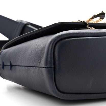 Valentino Garavani Vitello Small Rockstud Demilune Shoulder Bag Marine 9 of 10