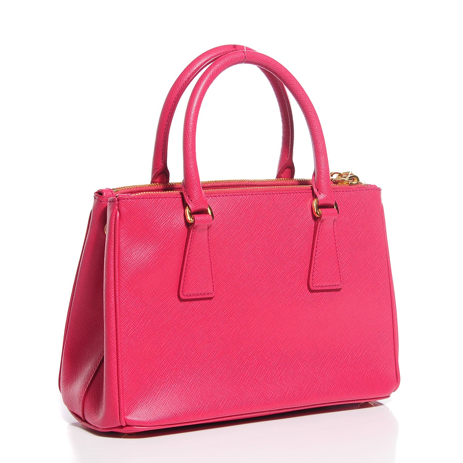 Prada Saffiano Lux Double Zip Mini Tote Peonia 3 of 7