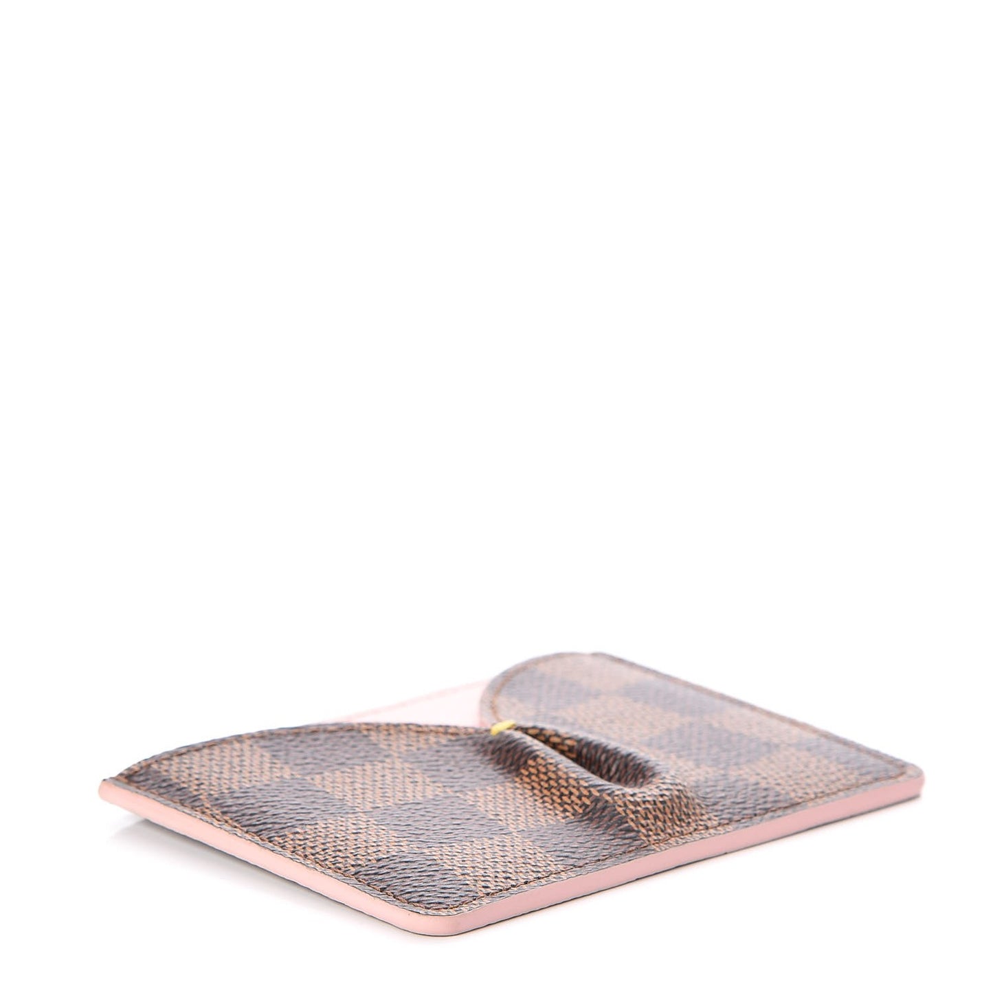 Damier Ebene Caissa Card Holder Rose Ballerine