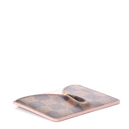 Louis Vuitton Damier Ebene Caissa Card Holder Rose Ballerine 4 of 8