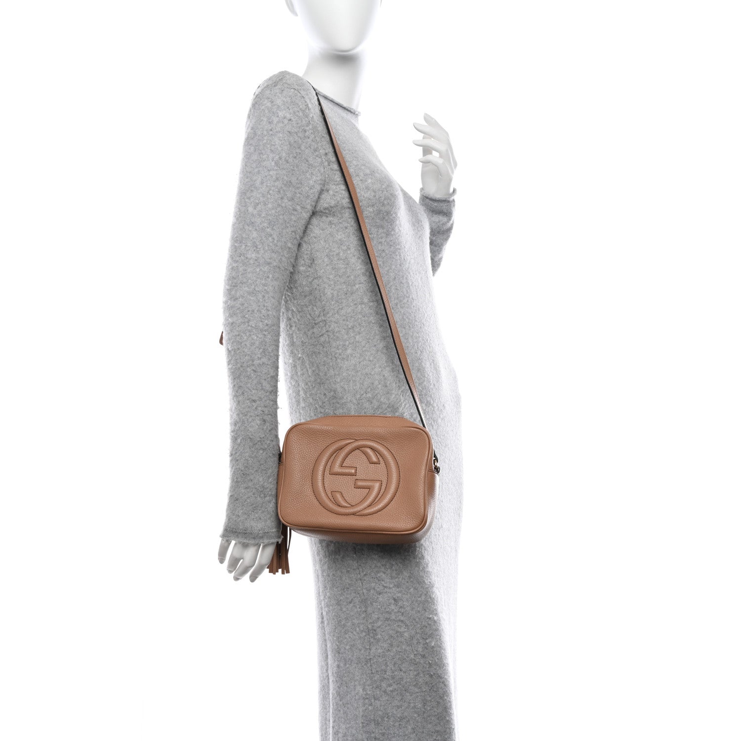 Gucci Pebbled Calfskin Small Soho Disco Bag Camelia 2 of 12