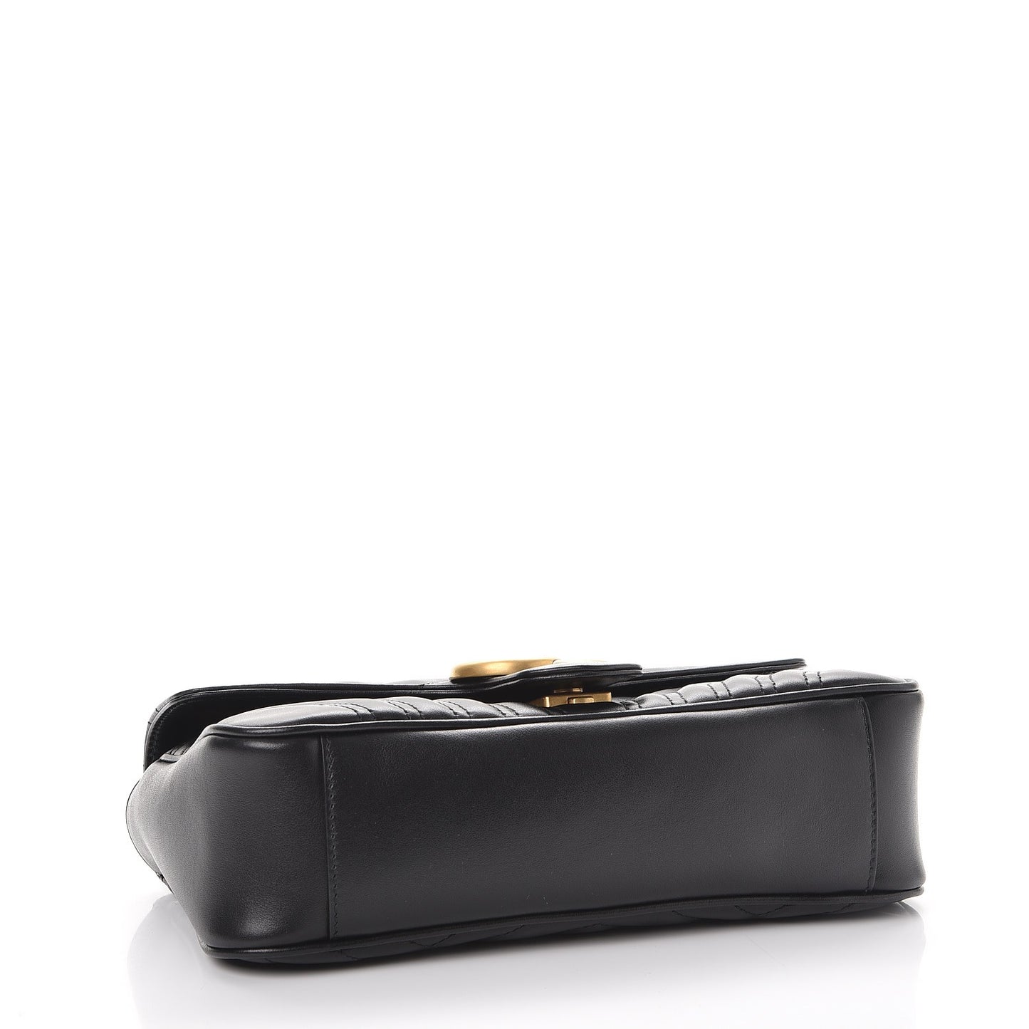 Calfskin Matelasse Small GG Marmont Shoulder Bag Black