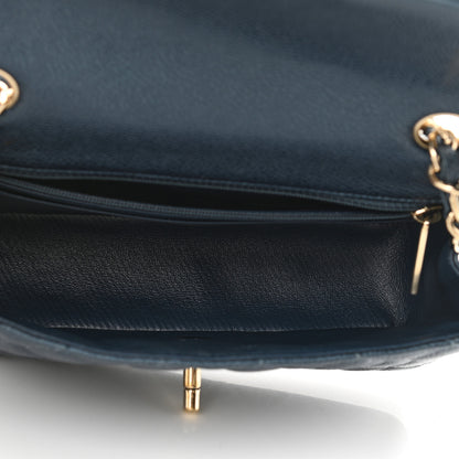 Chanel Iridescent Caviar Quilted Mini Rectangular Flap Dark Blue 5 of 10