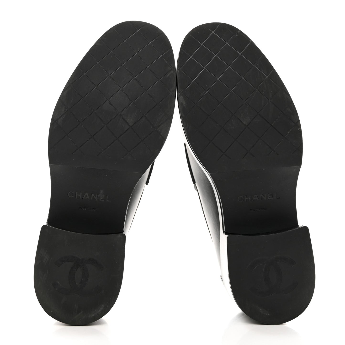 Calfskin CC Platform Loafers 37.5 Black