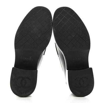 Chanel Calfskin CC Platform Loafers 37.5 Black 5 of 9