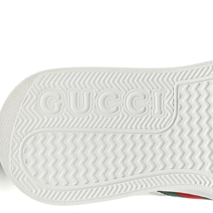 Gucci Calfskin Web Perforated Womens Platform 55mm Sneakers 38 White Bright Splash 8 of 9
