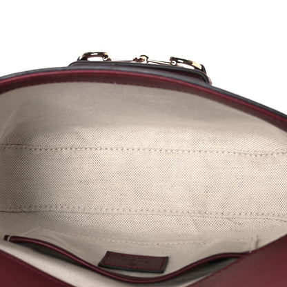 Gucci Arabella Calfskin Horsebit 1955 Soft Small Shoulder Bag Rosso Ancora 5 of 10