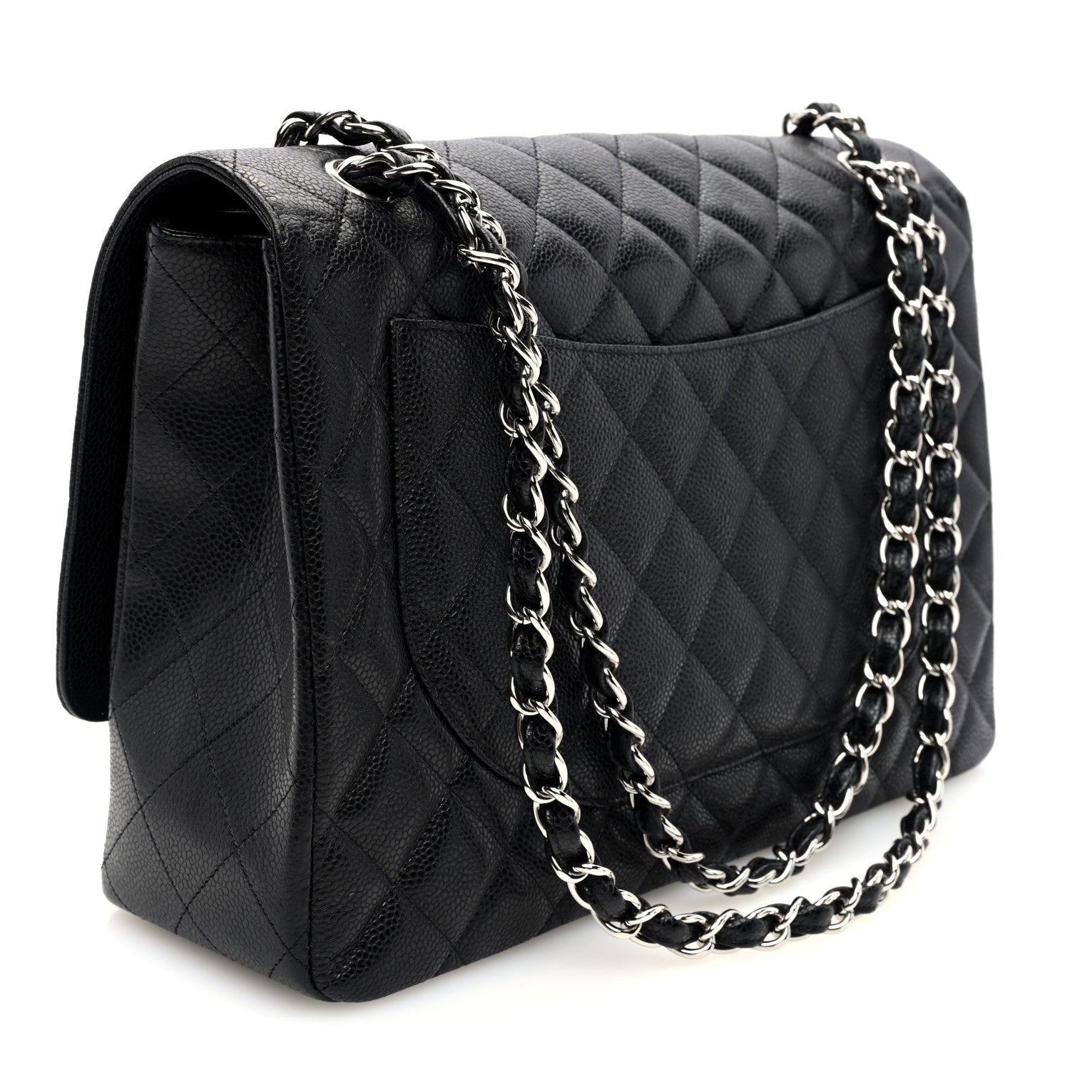 Chanel Caviar Quilted Maxi Single Flap Black 3 of 10